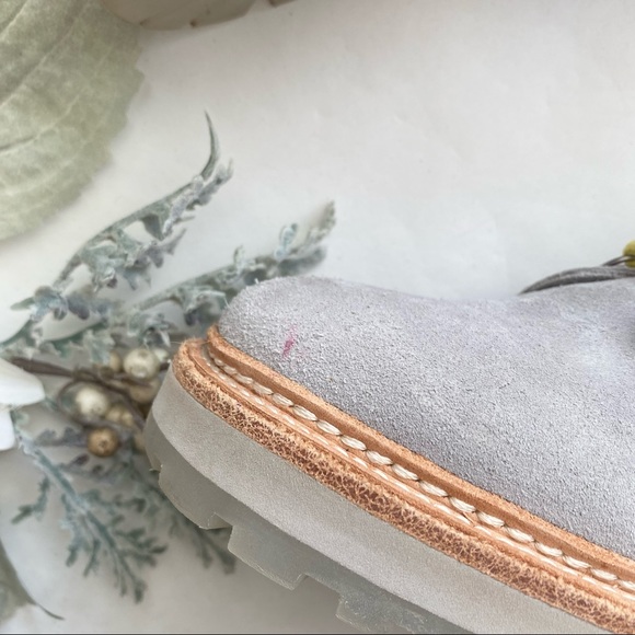 Dolce Vita Gray Whitny Suede Boots with Yellow Laces - Picture 10 of 10